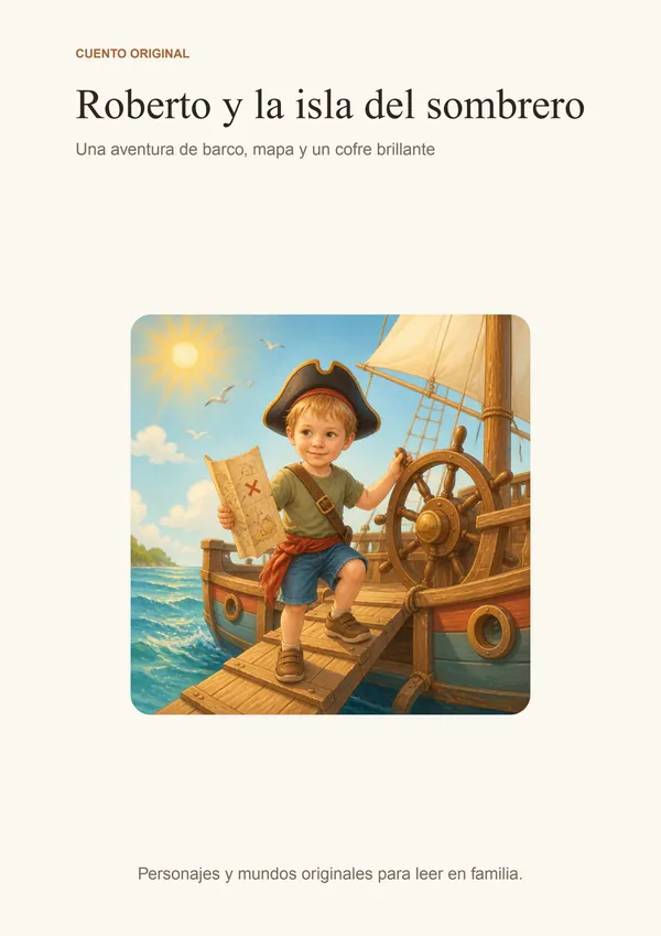 Portada del cuento personalizado de Roberto, generada a partir de una foto