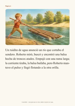 Página interior del cuento de Roberto